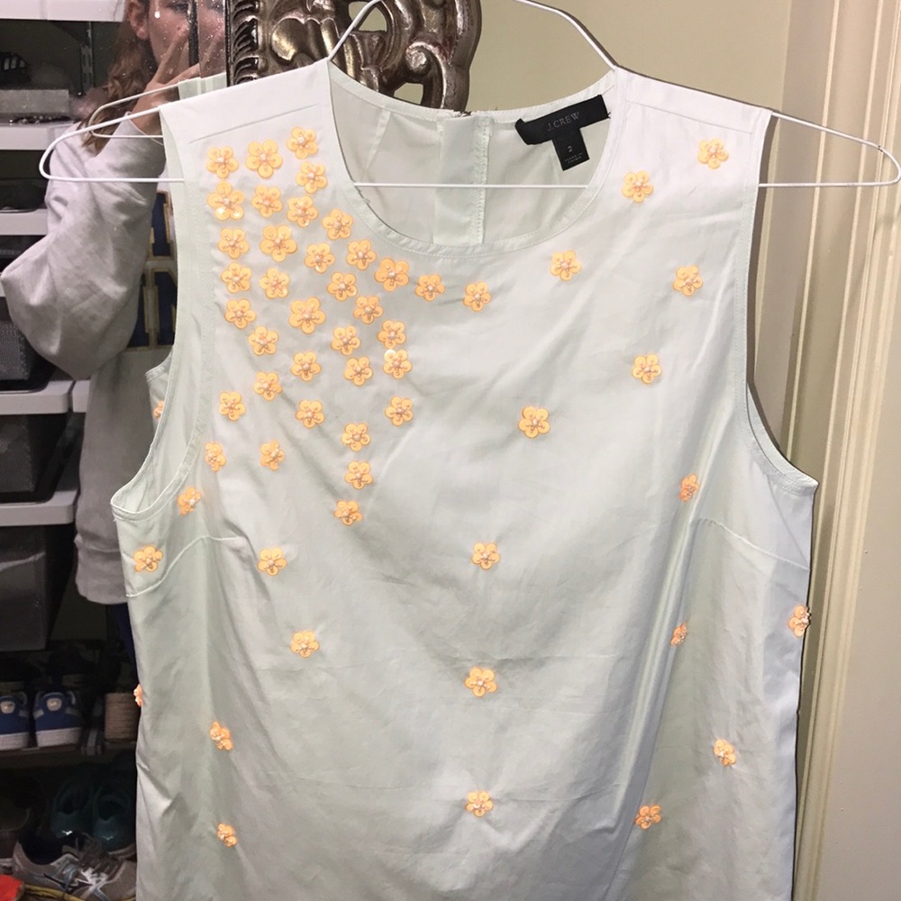 Mint green jcrew top